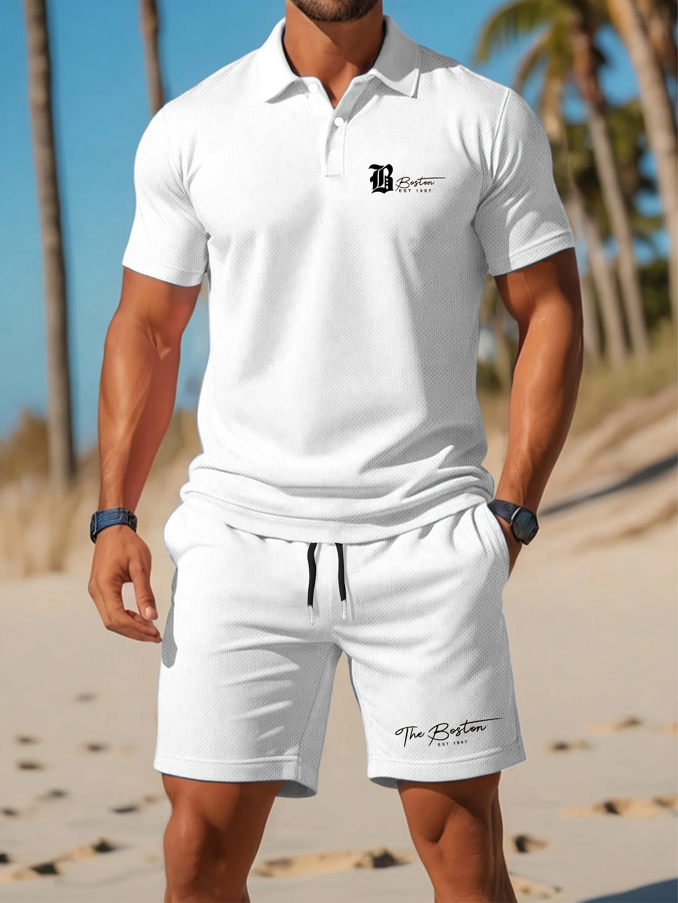 Men'S Fashion Videos - Summer New Men's Polo Shirt Set