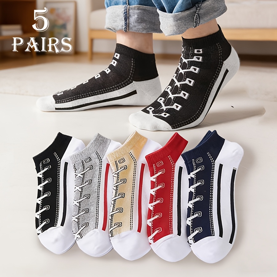 Socks Ankle Men - 5 Pairs Men Summer Thin Cotton