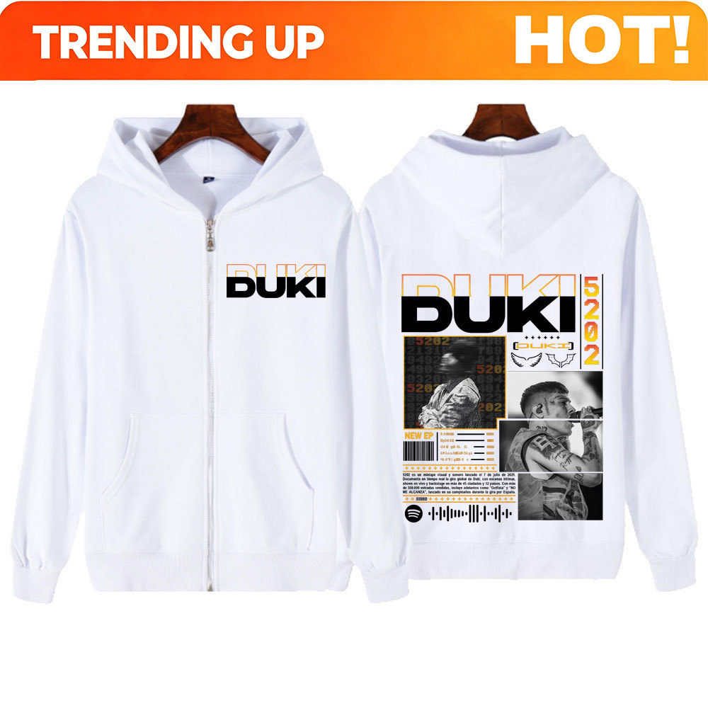 Mens Fashion Zip Up Hoodies - Rapper Duki Duki 5202 MIXTAPE 2025
