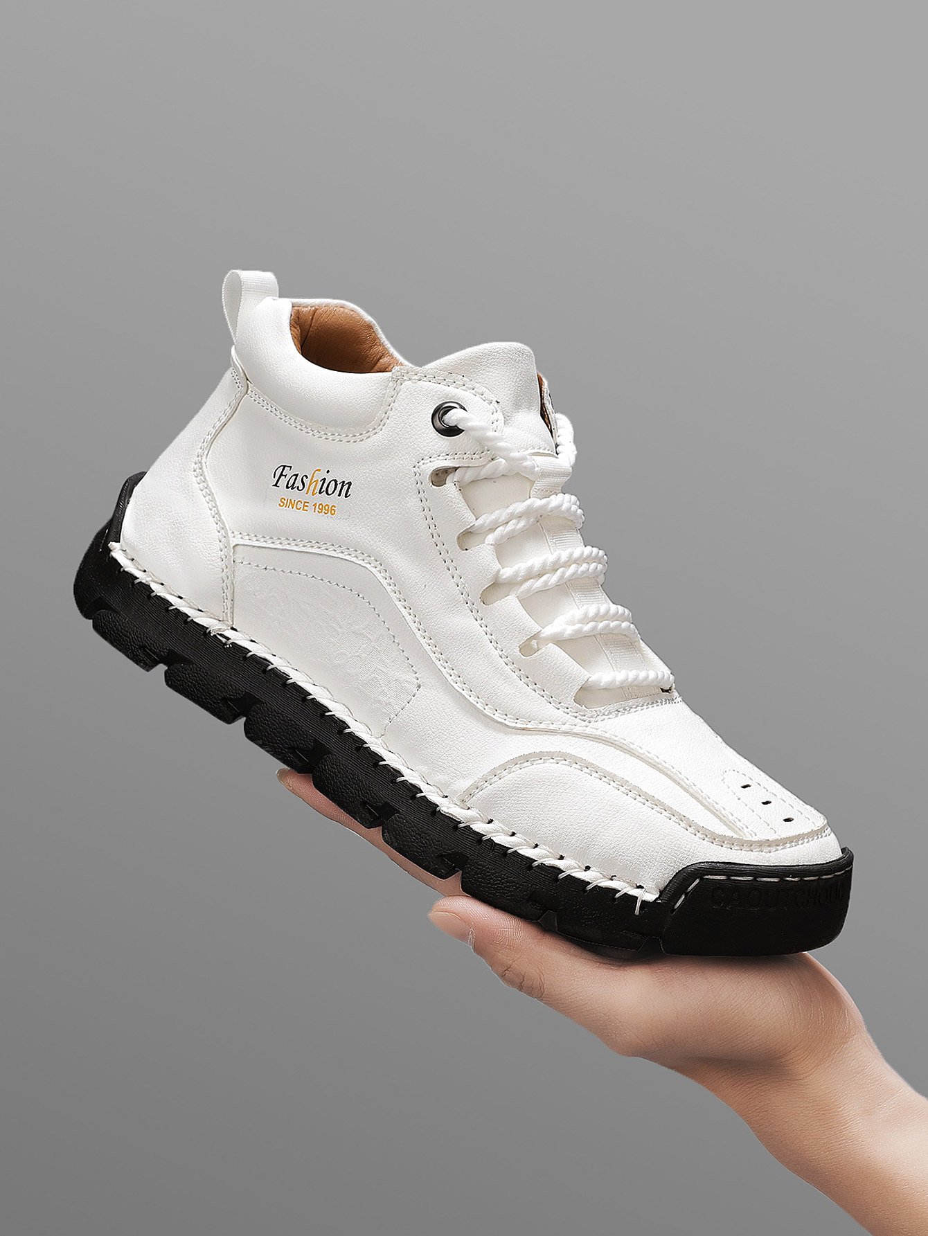 Men'S Fashion Videos - Men's Handmade Mid-Top Casual Shoes, Simple