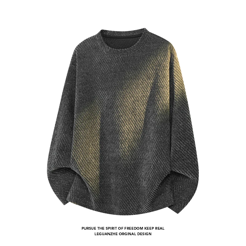 Men Diagonal Stripe Textured L - Men'S Fashion T Shirts review and price