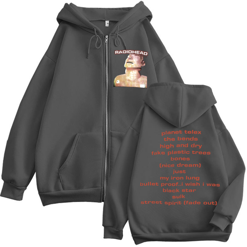 Rock Band Radiohead Music Albu - Mens Fashion Zip Up Hoodies review and price