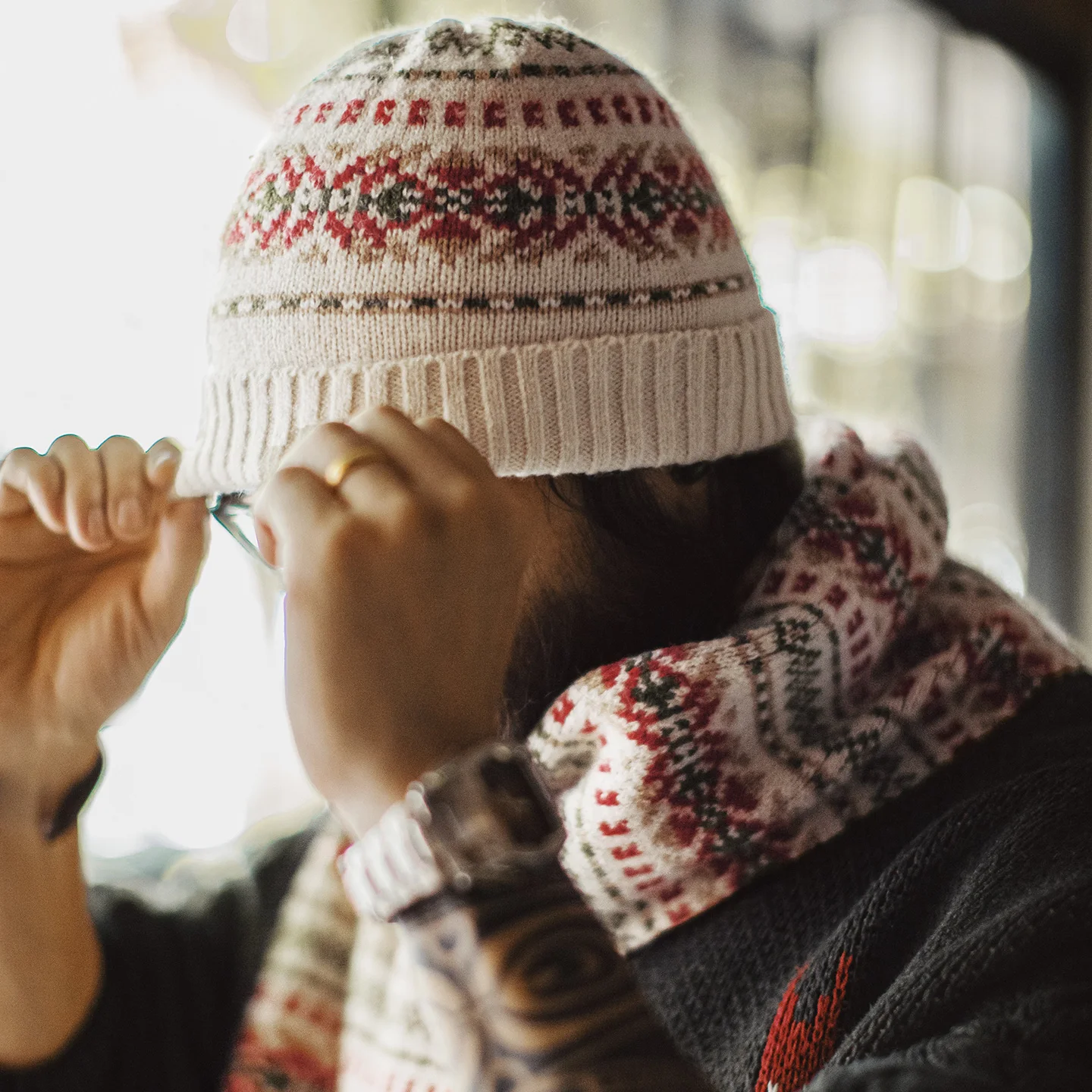 Maden Unisex Vintage Fair Isle - Men'S Fashion With Hat review and price
