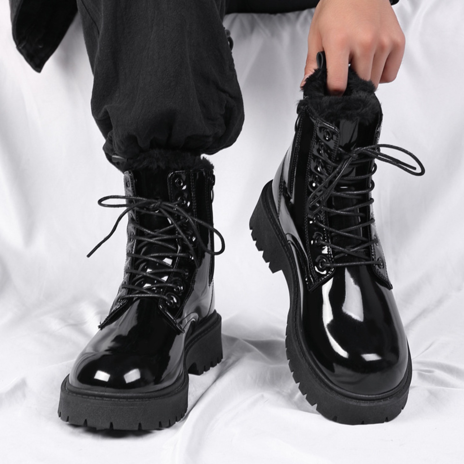 Men's warm plush high-top boot - Men'S Fashion News review and price