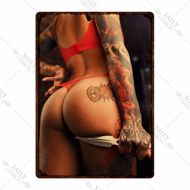 Hot Sexy Girl Metal Sign Poste - Poster Men Fashion review and price