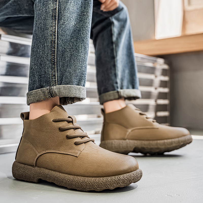 Men Ankle Boots Brown Short Bo - Men'S Fashion News review and price