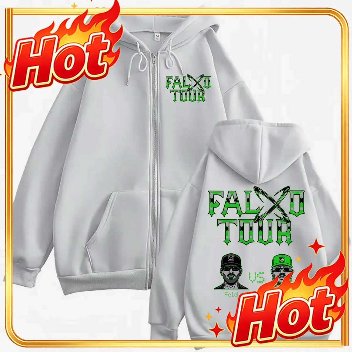 Feid Vs Ferxxo Falxxo Tour 202 - Mens Fashion Zip Up Hoodies review and price