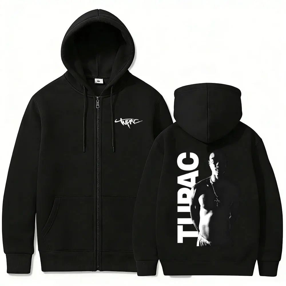 Rapper Tupac 2pac Zipper Hoodi - Mens Fashion Zip Up Hoodies review and price